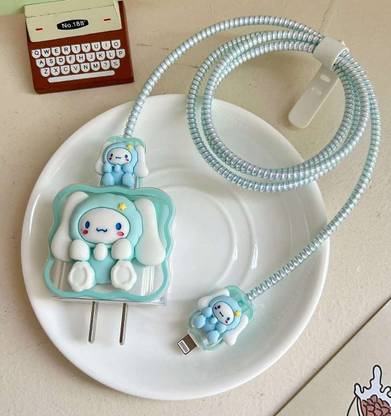YuniKase Charger Cover for iPhone 18W-20W Charger, Cute 3D Design charger protector with Cable Protector