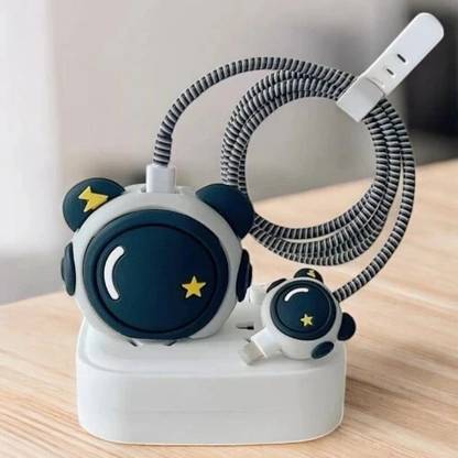 BinkSon 3D Charger Case Cover with Spiral Wire Protector For Samsung 25W Charger Cable Protector
