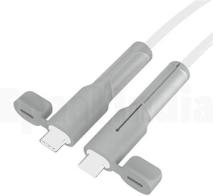 Epaal 2pcs Cable End Protector with Cap for Type-C/Lightening USB Charger Cable Protector