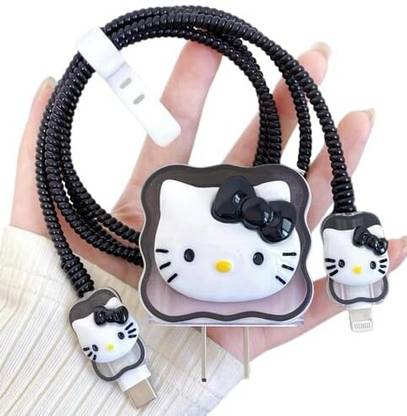 YSTIFYRA iPhone Charger Cover For 18W/20W | Cute Hello Kitty Design| Cable Protector