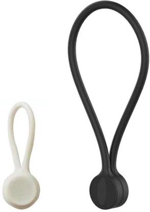 Crysendo 2Pcs Reusable Magnetic Twist Ties Silicone Cable Ties with Strong Cable Straps Cable Protector