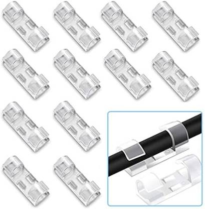 MAHADEV ENTERPRISE Wire Organizer Cable Management Clip Desktop Cord Hook With 3M Foam Cable Protector