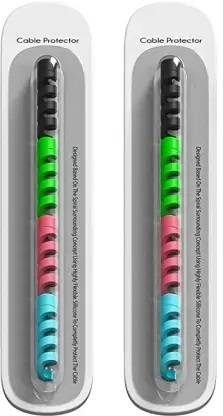 Zailie 8 pcs Spiral Charger Spring Cable Protector Data Cable Cable Protector