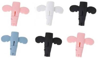 Utkarsh Data Cable Protector Saver Charging Cord Protective Cover Headphone Pack of 6 Cable Protector