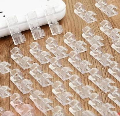 mrquee Mina Premium Self-Adhesive Wire Clips, Strong Multifunctional Cord Holder Cable Protector