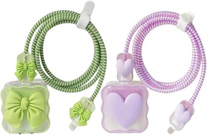 AIFEI Packof 2 Charger Cover for iphone 18W/20W Type C Adapter Full Protection hrt bow Cable Protector