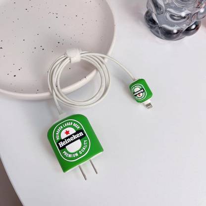 RETRACK Cute Cartoon Silicon Protective Case Cover for 18/20W Type C Adapter_Heineken Cable Protector