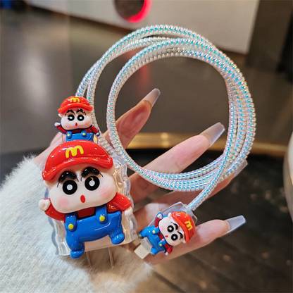 ProLook Cute MAC Adapter Cover For iPhone Charger 18/20W with 360°Protection & With Cable Protector