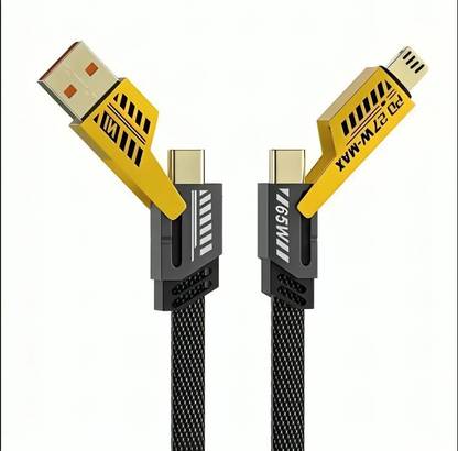 VOOCfiT Ultimate 4 in 1 cable 65W Fast Charging , 27W Compatible for-iPhone Power Meter for Cables