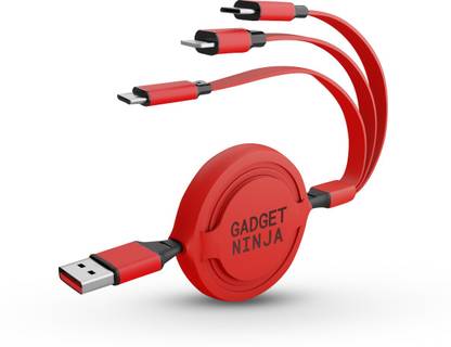 Gadget Ninja 3 in 1 Multipin Charging Cable for ios, Android Power Meter for Cables