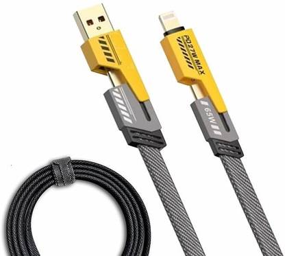 Punnkk Type C 1 m 4 in 1 Convertible Metal Fast Data Cable Braided Cable 65W USB C USB A Multiple Charging Cable