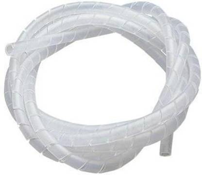 RPI SHOP 2 mtr Transparent 6mm (1/4" Inch) Spiral Cable Wrap, For TV PC Home Flexo Wrap Resealable Cable Sleeve