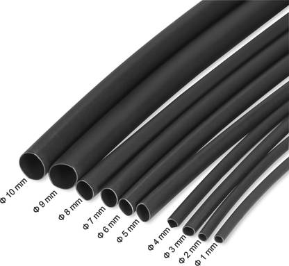 JUKR (50 Mtr) 1 2 3 4 5 6 7 8 9 10 mm Charger Cable Projects Wire Joint Repair Tube Heat Shrink Cable Sleeve