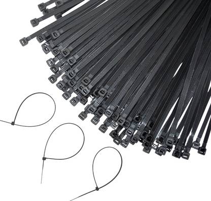 DeoDap Heavy Duty Strong Teeth Grip Nylon Self Locking Cable Ties (4 inch, Pack of 100) Nylon Flexible Straps Cable Tie