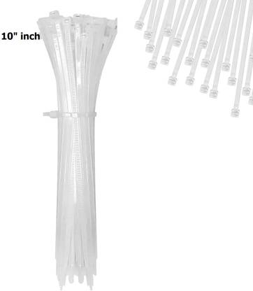 GLAMAXY 100 PCS 10 Inch Zip Ties Cable Adjustable Durable Self Black Nylon Cable Plastic Standard Cable Tie