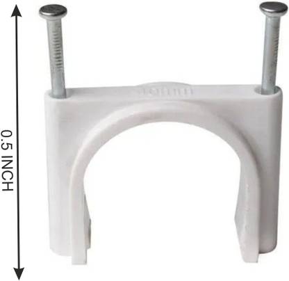 AUTOPLEX UPVC Pipe Clamps Water Pipe “Size- ½”/ “0.5 Inch”Pipe Restraint Clamp Plastic Standard Cable Tie