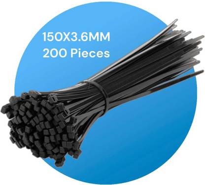 Leyden 150 x 3.6 MM (6 Inch) Self Locking Nylon Cable Ties, UV Protected Nylon Flexible Straps Cable Tie