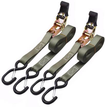 HASTHIP Ratchet Tie Down Straps 4.5m Heavy Duty Ratcheting Straps for Truck Cargo Safety Lock
