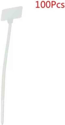 NITYA 100pcs Zip Ties Wire Power Cable Label Mark Tag Plastic Stainless Steel Cable Tie