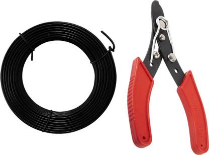 URBAN SELECT Binding Wire with Cutter – 15M Plastic Wire for Packing, Garden & Home Use Plastic Standard Cable Tie