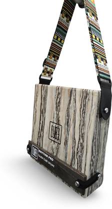 Rhythm Pro Cajon Cube Pro Traveller Cajon (GRAY LINE MARBLE)With External Snare Tap & Strap Cajons