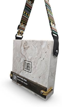 Rhythm Pro Cajon Cube Pro Traveller Cajon (GRAY MARBLE) With External Snare Tap & Strap Cajons