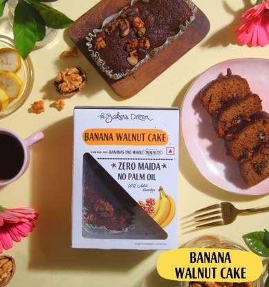 The Baker's Dozen Zero Maida Banana Walnut Cake Banana Walnut Cake