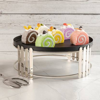 Metalsmith Elegant Medium Cake Stand To Serve Cupcakes & Desserts For Gatherings, Iron Cake Server