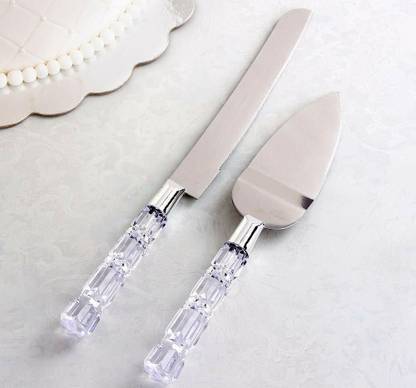Ethnic Forest Cake Knife and Server Set with Acrylic Handle Slicer Cutter Pizza Shavel Knife Stainless Steel Cake Server