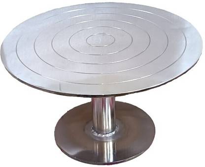 cakeland 304 Degree Stainless Steel Rotating Turntable Cake Stand | (30 cm / 12 inch) Stainless Steel Cake Server