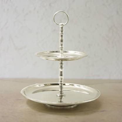 Puja N Pujari Cake Stand/Serving Platter for Home and Bakery Stainless Steel Cake Server