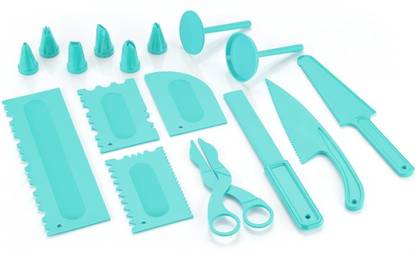 LKA Plastic Cake Dcor Tools 16 Patterns Fondant Tools Set(Multicolor) Plastic Cake Server
