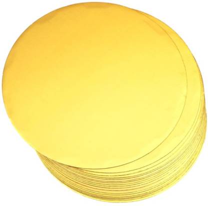Bakeyy Golden Round Cake Base, Cardboard cake base, Perfect for cake decoration Paper Cake Server