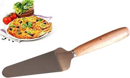 Hospitality Cake Server Pie/Pizza Holder Large Triangular Spatula Wooden Handle Size : 10.5" Wooden Cake Server