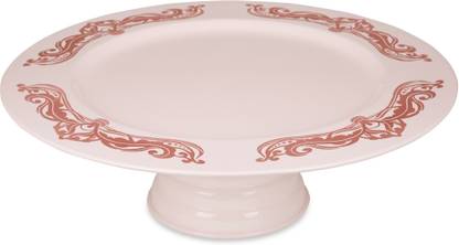 Elan Plume Cake Stand with round Cake Server, Cake Stand for Party, Cupcake Stand Steel Cake Server