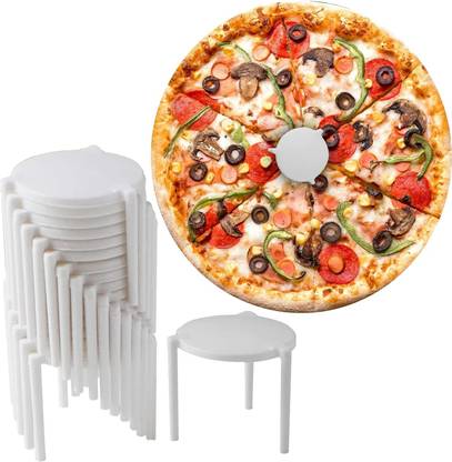 GenUT 01 Pizza Saver Tripod Stool/Stand - White - Food Grade Plastic Trivet