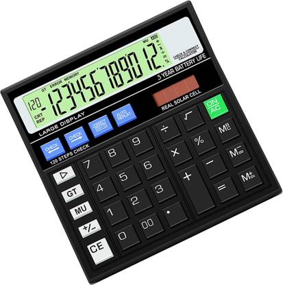 SWDE Auto Replay Indian Digit Separator Check & Correct Dual Power Calculator ot-512gt Basic  Calculator