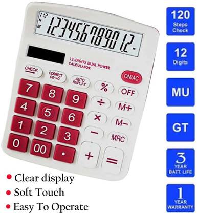 FRGD Best Quality Auto Replay 12 Digit 112 steps check solar calculator GL 111C Basic  Calculator