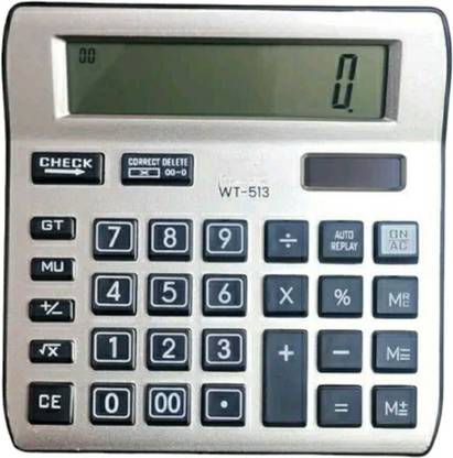 Shyamstore Pr-513 calculator Pr-513 calculator CHECK & CORRECT DUAL POWER CALCULATOR (12 Digit) Basic  Calculator