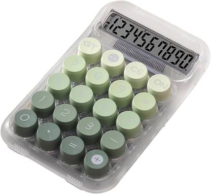 Gokich 9875 Mechanical Calculator - Anti-Slip Big Button Calculator, Transparent Calculator Basic  Calculator