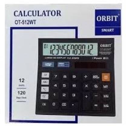 Scart 12 Digits Orbit OT-512 Check and Correct Calculator Black Color Basic  Calculator