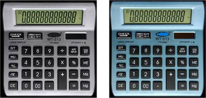 german valley A Superb Calculator Combo of 513Silver And 513Blue With Soft Keys Basic  Calculator
