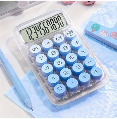 Chhogli 3520 LCD Display & Mechanical Buttons Transparent Calculator For Office, Home, School Basic  Calculator
