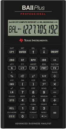 Texus IIBAPRO Texas BA-II Plus Professional Calculator Financial  Calculator