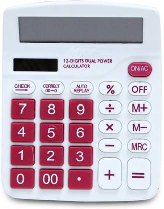 CLTZEN CT612 Twelve Digit Basic Calculator Battery/Solar Powered with Soft Keys CT612 Basic  Calculator
