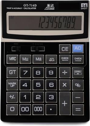 ORBIT 714D 14-Digit Big Display Calculator Solar & Battery Dual Power OT-714D Financial  Calculator
