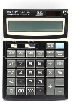 पीडब्लू पेंसिलवाला Big Size Orbit-Ot714D Soft Key बेसिक कैलकुलेटर