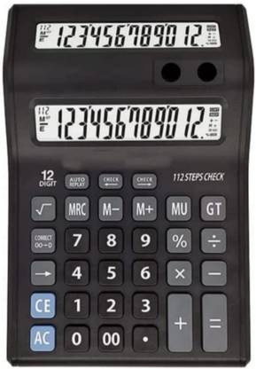 PW PENCILWALA OT-2000 Double Dual Display Desktop Solar & Battery Power Soft Keys Financial  Calculator