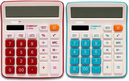 german valley A Superb Calculator Combo of 333Maroon And 333Blue With Soft Keys Basic  Calculator