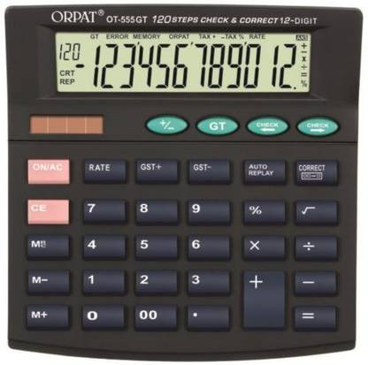 ORPAT Check & Correct OT-555 GT Black Desktop -OT-150D Dark Grey Basic  Calculator